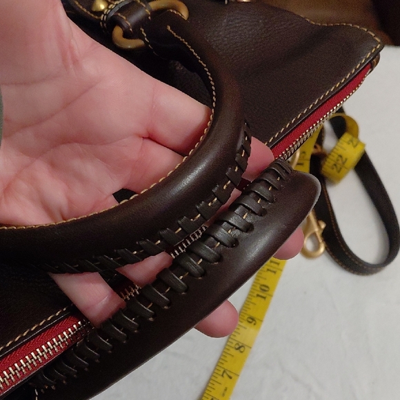 Dooney & Bourke Large Florentine Satchel With Wallet In Brown Tmoro - Picture 13 of 15